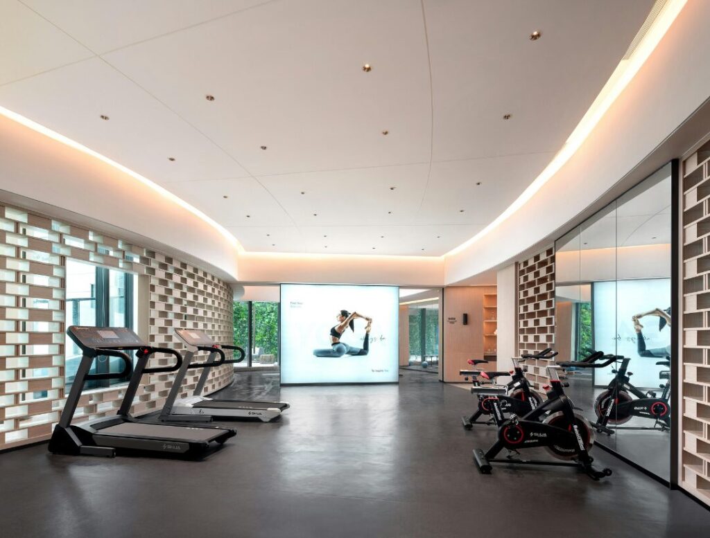 modern fitness gym interior training space